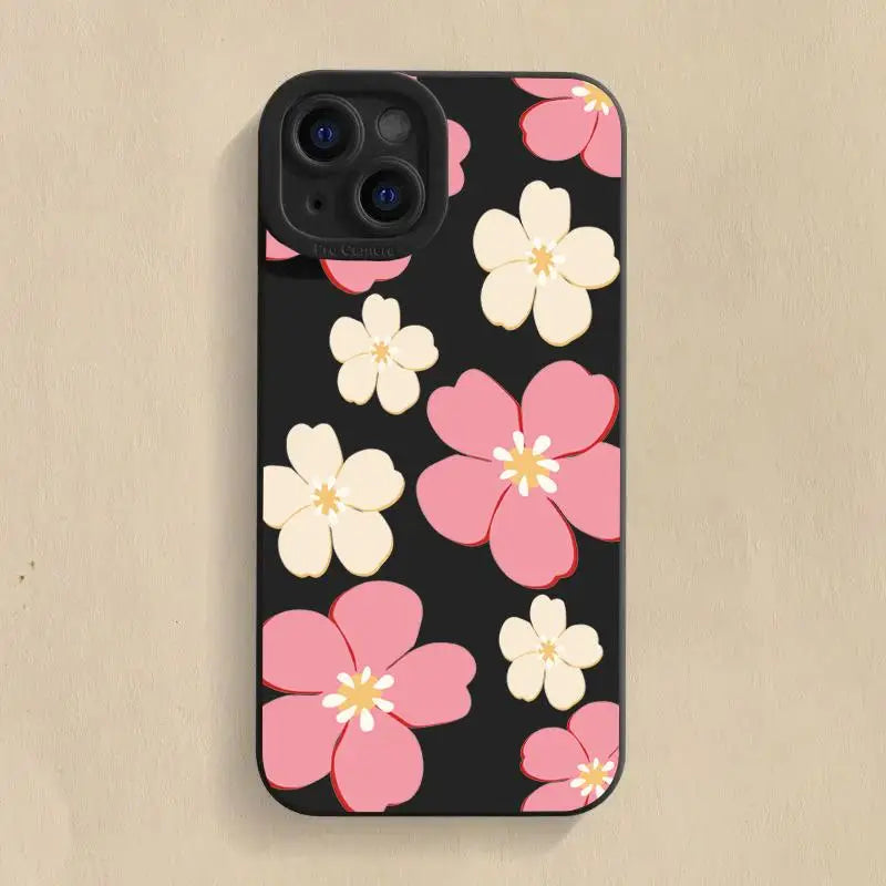 Custom Summer Blue Large Flower iPhone Case